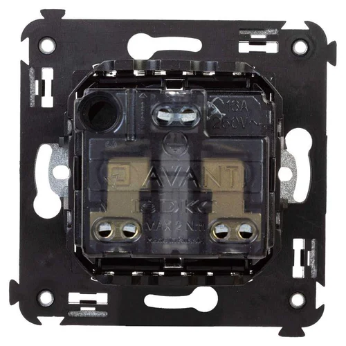 Розетка 1-м СП 2мод. Avanti "Черный квадрат" 16А IP20 2P+E защ. шторки черн. DKC 4402003 Розетка 1-м СП 2мод. Avanti "Черный квадрат" 16А IP20 2P+E защ. шторки черн. DKC 4402003